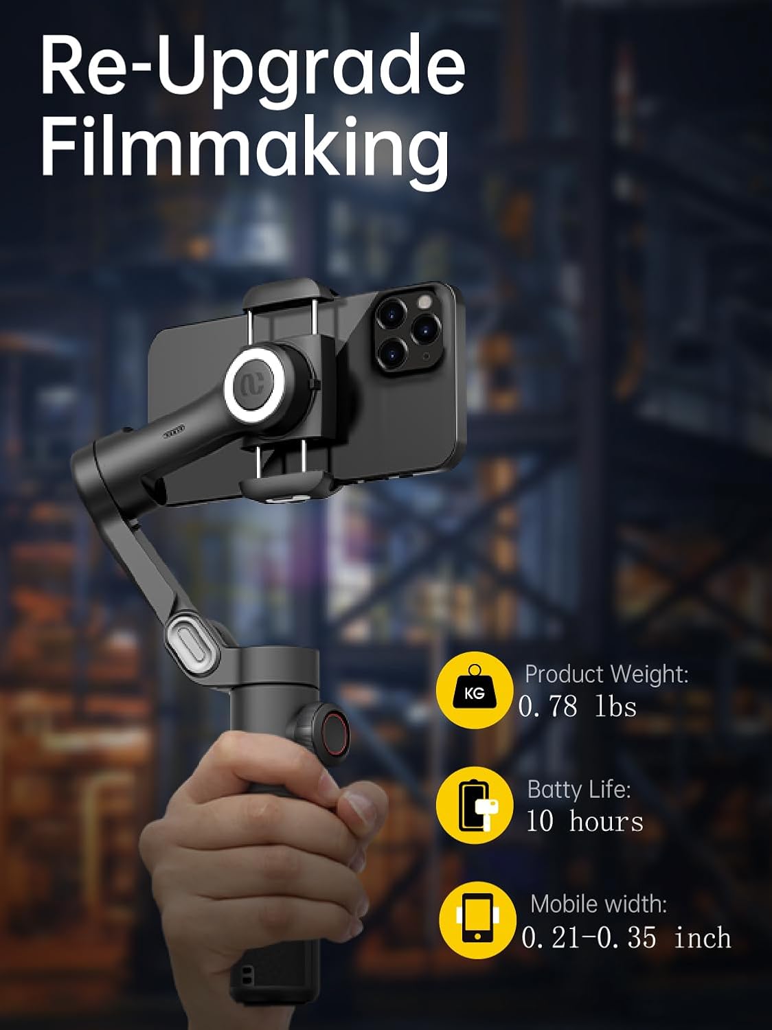AOCHUAN Smart XE 3-Axis Phone Gimbal Stabilizer for iPhone