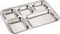 USA Deals 365 Stainless steel square deep dinner dish with five split sections for everyday use lunches,picnic & party (Stainless Steel, 8 pcs)