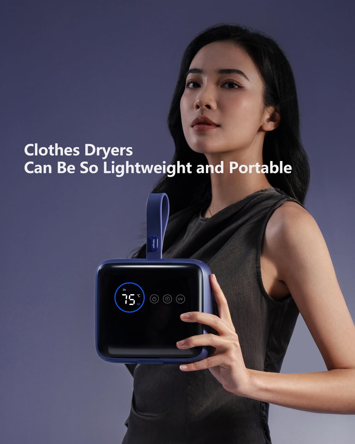 Nesugar Portable Clothes Dryer, Global Voltage Travel Dryer, 4 Modes Unique Design, 36dB Quiet Operation, Efficient Drying for Home, Apartments & Dorms