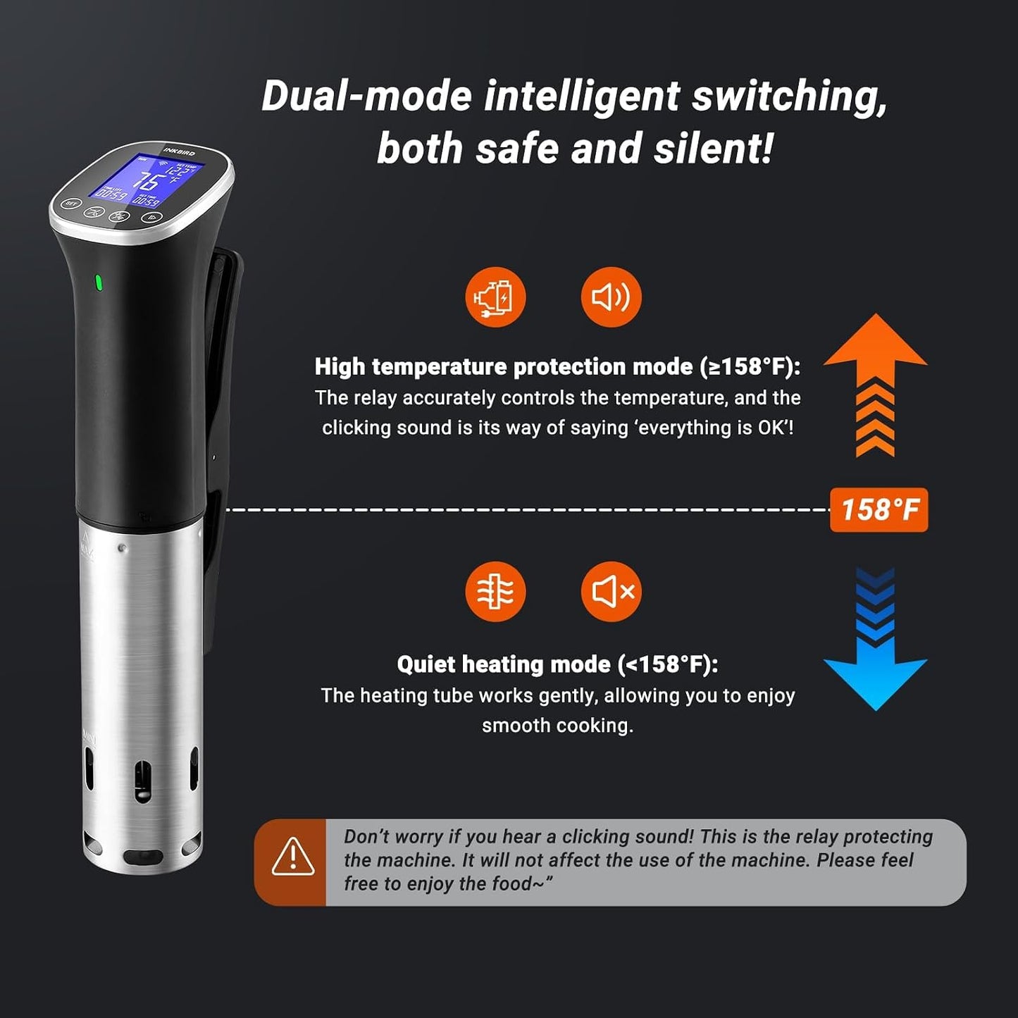INKBIRD WiFi Immersion Circulator for Sous Vide, 1000W IPX7 Waterproof Precision Cooker with App Control