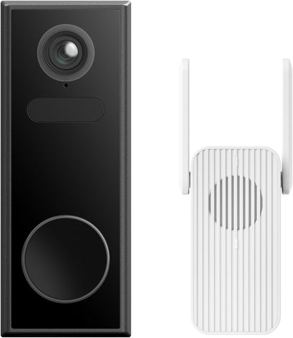 LUNA HOME Video Doorbell Pro, 4MP 180° Wide View Wireless Doorbell Camera with Chime, Dual-Band Wi-Fi, 2-Way Audio, Night Vision, IP67 Waterproof