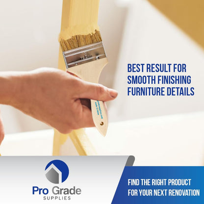Pro Grade 3" Chip Brushes, Disposable Paint Brushes, for Epoxy, 96 Pack Natural bristle, wood handle | Bulk Pack | For Resin & Deck Coatings | Cabinets, Furniture, Fences