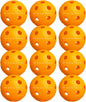 Warping Point Indoor Pickleball Balls, 12-Pack, 26-Hole TPE Practice Pickle Balls, 40+ Standard Size with Consistent Bounce & High Visibility, Orange