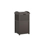 Suncast 33 Gallon Commercial Outdoor Trashcan Hideaway with Lid for 30 to 33 Gallon Trash Bags for Garage, Backyard, or Garden, Brown