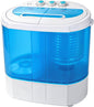 SUPER DEAL Small Portable Washing Machine | 9.9LB Twin Tub Mini Compact Washer with Spin Cycle, Top Load Design & Separate Timers