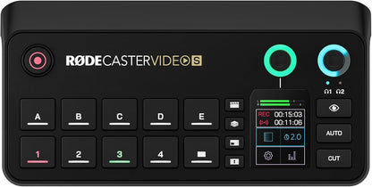 RØDE RØDECaster Video S | Podcast Video Switcher & Audio Interface with HDMI, USB, XLR, Multi-Source Scenes, Media Playback & Direct Streaming