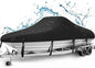 Horonaxo Boat Cover, 17-19ft 900D Waterproof V-Tri Hull, Up to 96" Beam Width, Heavy-Duty Trailerable Cover for Fishing, Runabout & Bass Boats