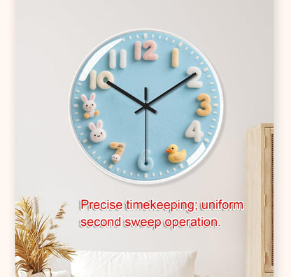 Clock with Seasonal Magnet Charms, Personalized Creative Clocks with Replaceable Magnetic Accessories for Home Office Living Room,A,16in