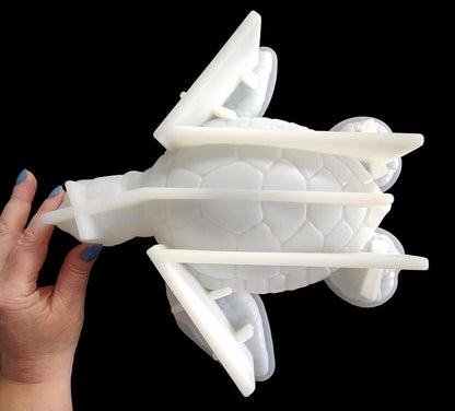 HyperionFlo Essentials Giant Sea Turtle Silicone Mold, 12-Inch Large Shell-Shaped Mold, White