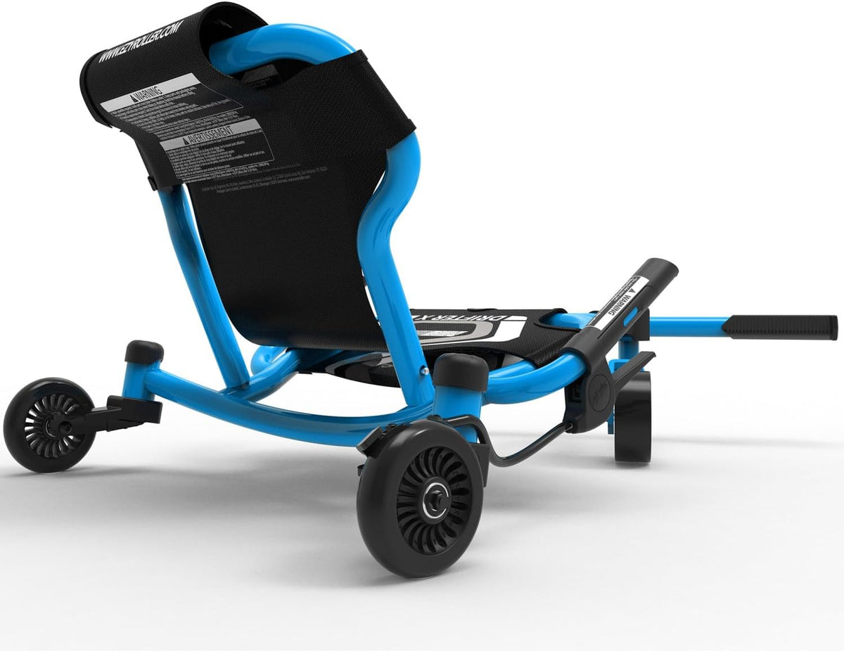 EzyRoller Drifter X Ride-On Toy for Kids Ages 4-12+, Blue, Adjustable Drift Machine with Steel Frame, Hand Brake & Extension Bars