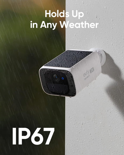 eufy Security SoloCam S220, Solar-Powered Wireless Outdoor Security Camera, 2K Resolution, 135° View, AI Human Detection, Color Night Vision, No Monthly Fee