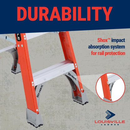 Louisville Ladder 6-Foot Fiberglass Step Ladder, 300-Pound Load Capacity, Type IA, FS1506