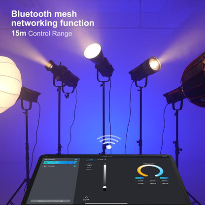 GVM 300W LED Video Light, 221950lux/1m, AIO SD300B Photography Lighting Kit with APP Control, 2700K-6800K Studio Light Continuous Lighting Kit for YouTube,Film,12 Scene Effects