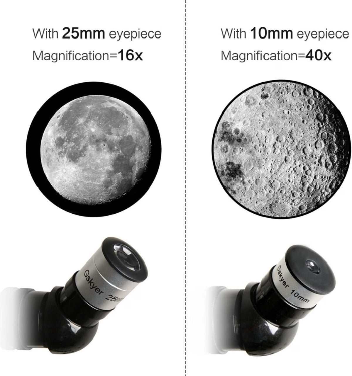 Gskyer 70mm Aperture 400mm Astronomical Refracting Telescope, AZ Mount Telescope for Kids & Beginners with Tripod, Carry Bag, Smartphone Adapter & Wireless Remote