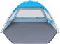 Gorich Beach Tent Sun Shelter for 3–4 Person, UPF 50+ UV Protection, Portable Beach Shade Canopy with Fiberglass Frame, Mesh Windows & Carrying Bag, Blue