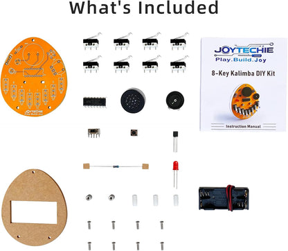 DIY 8-Key Electronic Kalimba Soldering Practice Kit with 8 Tone Modes for Electronics Learning, STEM Project for School Education, Home & Office Relaxing by JOYTECHIE