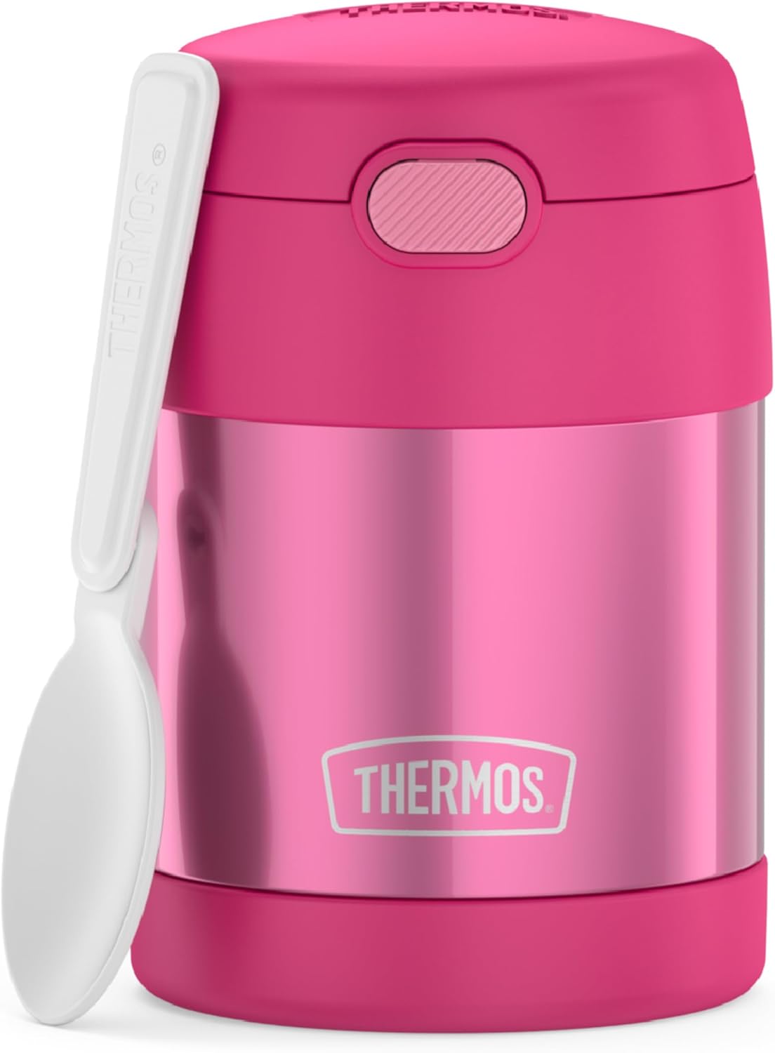 THERMOS FUNTAINER Kids Food Jar with Spoon, 10 oz, Pink