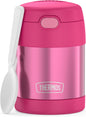 THERMOS FUNTAINER Kids Food Jar with Spoon, 10 oz, Pink