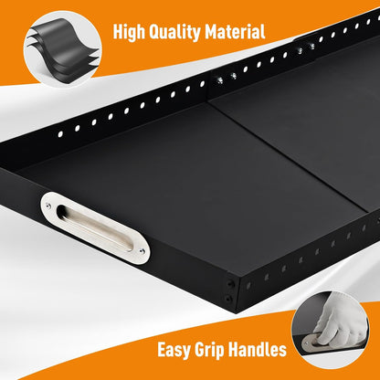 3 Piece Fireplace Tray Ash Pan,Fireplace Tray for Up to 38" Fireplace Grate Expandable Fireplace Ash Pan For Ash Collection,Removable For Easy Cleaning,Heavy-Duty,For Indoor Fireplaces,Outdoor Fire Pit