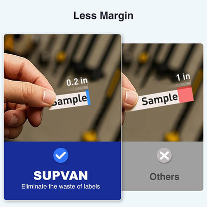 SUPVAN E11 Keyboard & Bluetooth Label Maker | Rechargeable Thermal Printer with 4 Tapes, 30+ Fonts & 660+ Icons