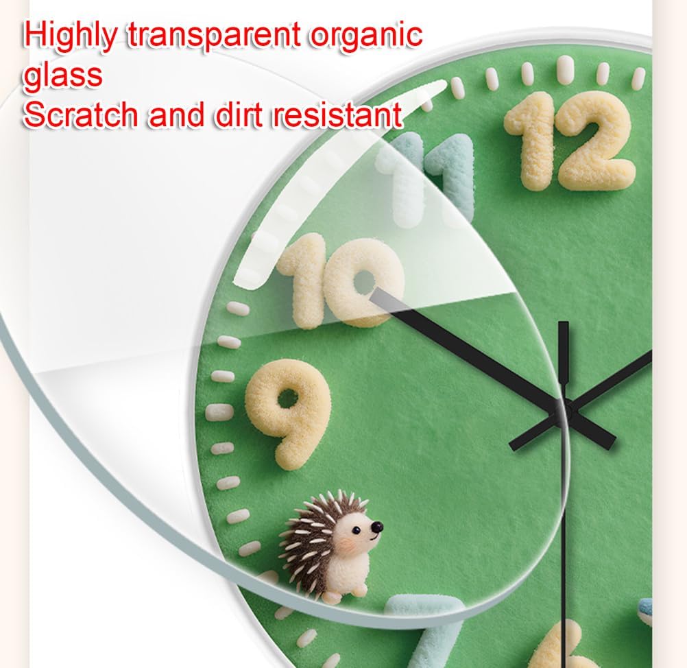 Clock with Seasonal Magnet Charms, Personalized Creative Clocks with Replaceable Magnetic Accessories for Home Office Living Room,A,16in