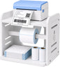 HyperionFlo Essentials 3-in-1 Thermal Label Holder Stand for 4 x 6 Labels, Roll & Fan-Fold Label Organizer, White PVC