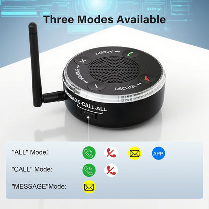 Cell Phone Ringer Amplifier & Flasher for Seniors & Hearing Impaired, 116dB Loud External Ringer for Cell Phone Answer & End calls, Ringtone Alerts, 164ft Bluetooth Mobile Phone for iOS/Android, Home