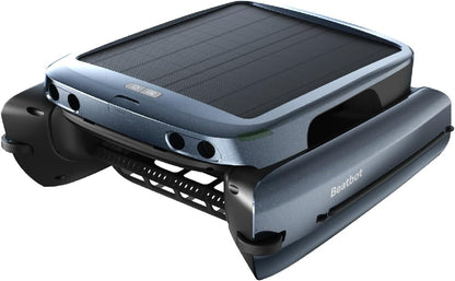 Beatbot iSkim Robotic Pool Surface Skimmer, 9L Basket, 24/7 Solar Cleaning, 28-Hour Runtime, Anti-Stranding Design for Pool Steps, Smart Obstacle Avoidance, Auto Return, APP Control-Navy Blue