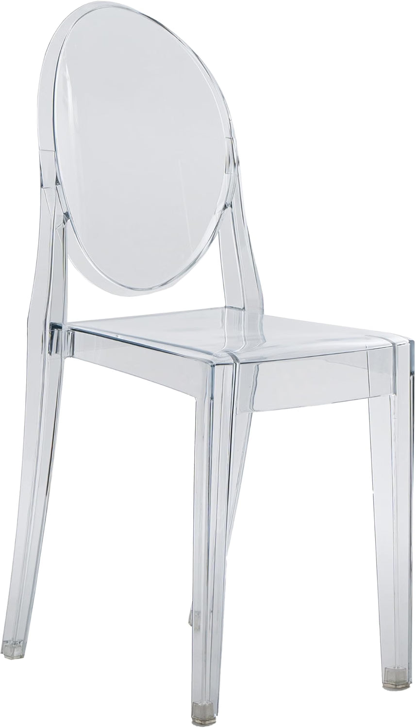 Techni Home Clear Acrylic Ghost Chairs, Set of 4, Stackable