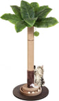 40" Cat Scratching Post, Natural Sisal Rope Cat Scratcher Tree with Hanging Ball, Mouse Hole & Ball Track, Heavy-Duty Wood Base for Kittens & Adult Cats