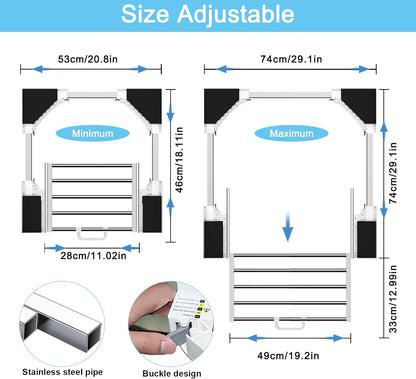 Washer Dryer Stacking Kit 29 inch - Universal Washer and Dryer Stacking Kit with Pull Out Drying Rack - Adjustable 29"/28"/27"/26"/25"/24" Stacking Kit with Ratchet Strap - Space-Saving