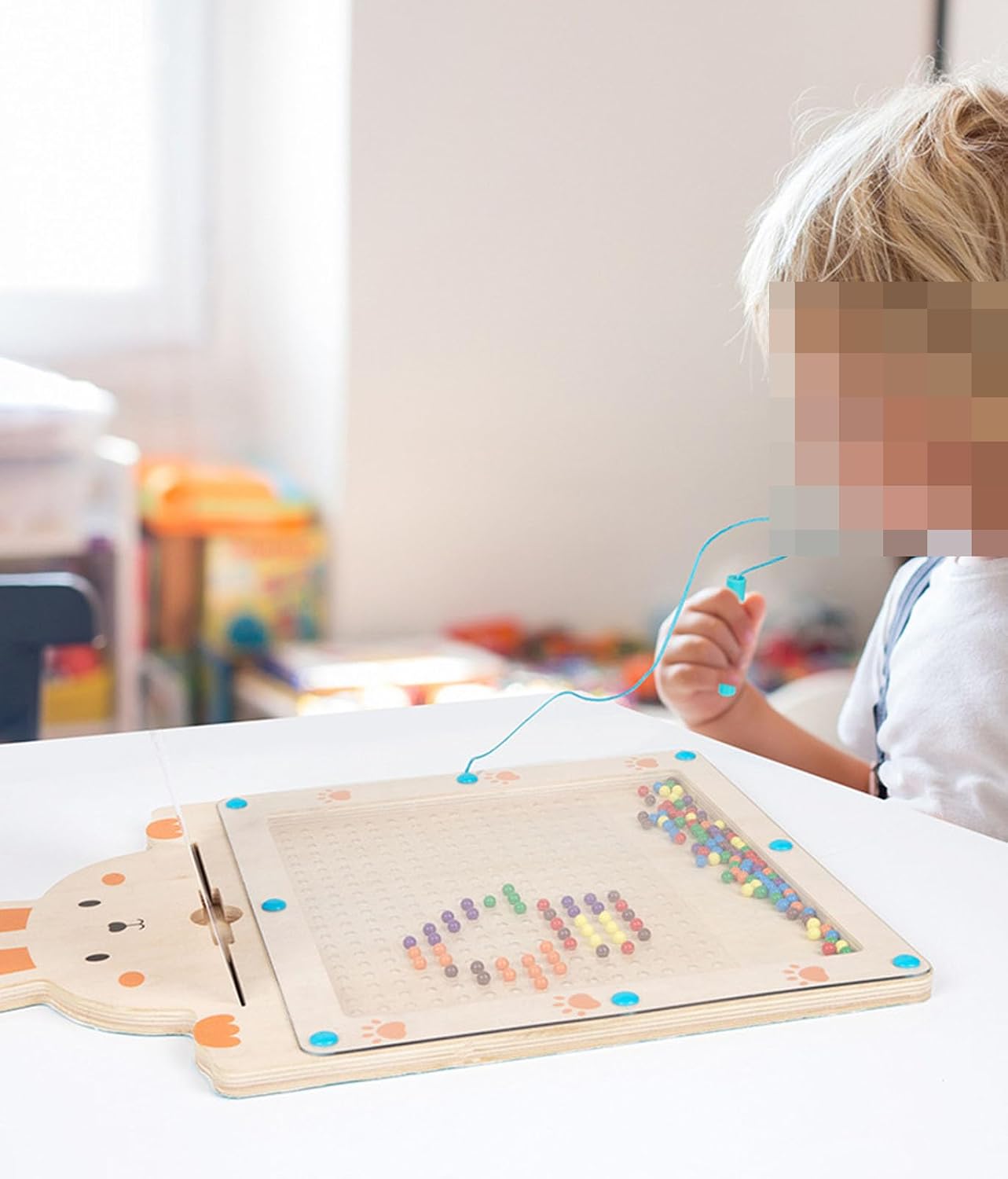 ZQsmgs Magnetic Bead Drawing Board – Concentration Training STEM Toy