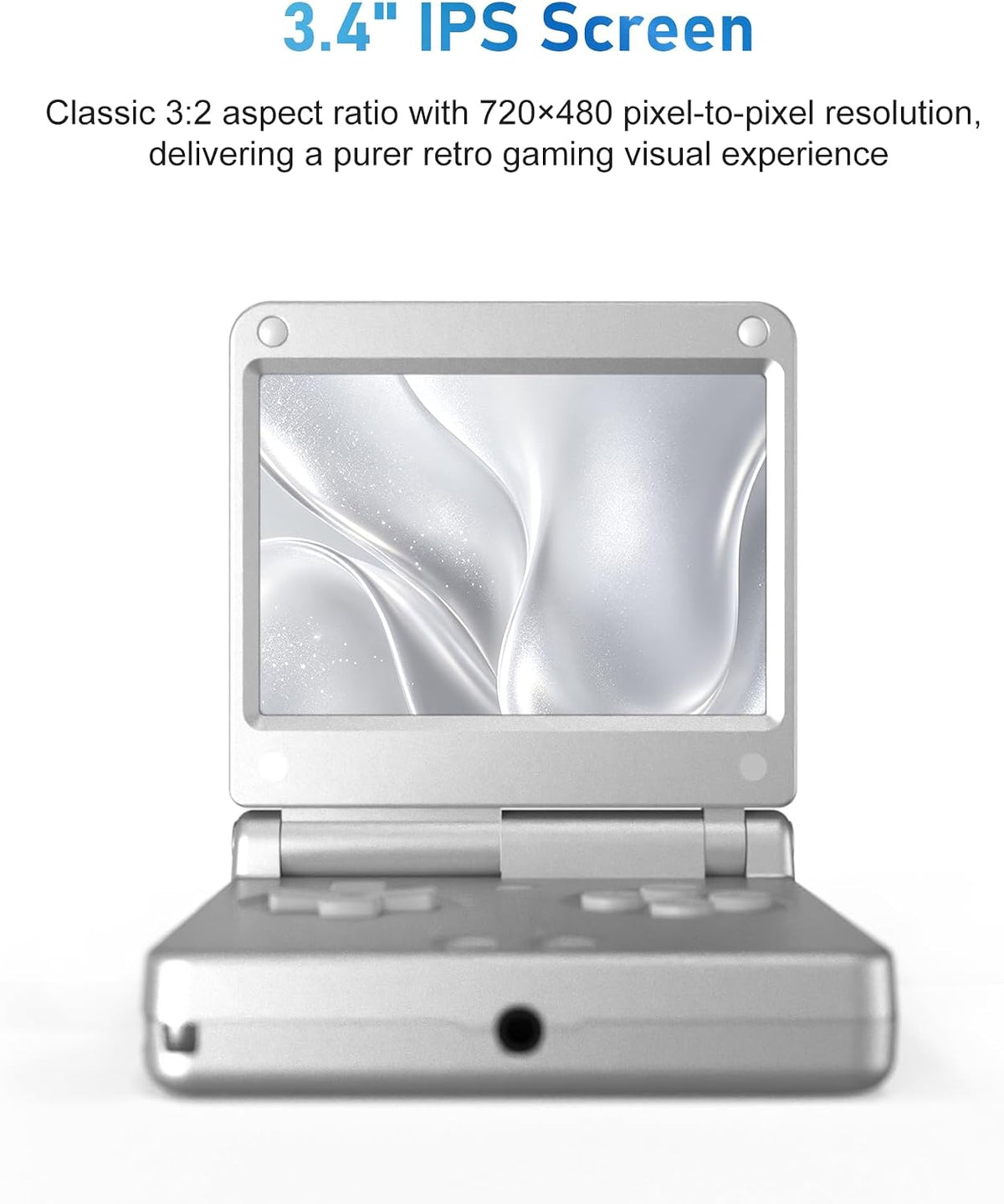 RG SP Flip Retro Handheld Game Console for Commute Travel 30+ Game Emulator Linux 16GB Support 2.4G/wired/BT Controller HDMI Wi-Fi Multiplayer 3.4 IPS 3300mAh NO Preloaded Game RG SP Silver Visit the Ayhgicxt Store