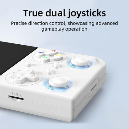 Anbernic RG35XX Pro Handheld Game Consoles RG35XXPro Retro Gaming Console with 64GB Card 4353 Games Video Game Console Linux 64 Portable Pocket Arcade Support 30+ Simulators WiFi Bluetooth HD Output White