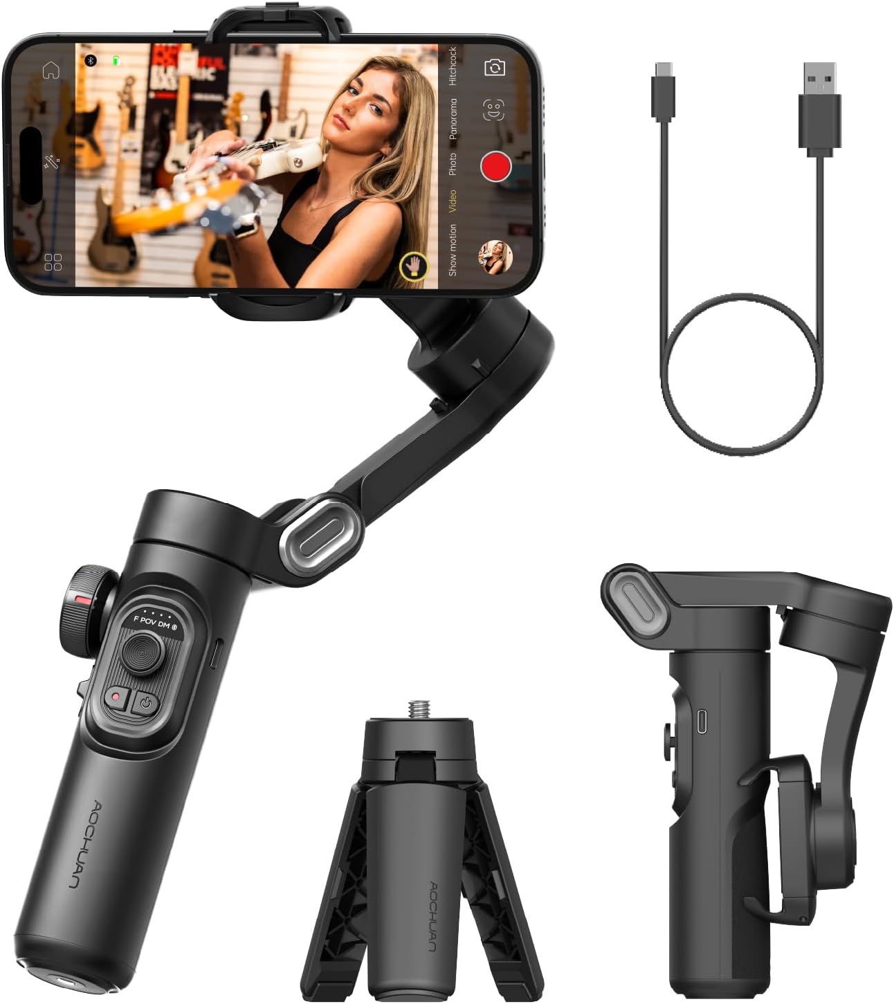 AOCHUAN Smart XE 3-Axis Phone Gimbal Stabilizer for iPhone