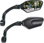 TXZSXS Adjustable Handlebar Bike Mirrors, Left & Right Bicycle Mirror Set, HD Shatterproof Convex Glass, 360° Rotatable Universal Rearview Mirrors for MTB, E-Bikes & Scooters, Black