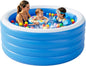 Inflatable Pool, 71" x 71" x 30", Round Family Swimming Pool with 4-Layer Air Chambers, Portable Blow-Up Pool for Kids & Adults, Blue