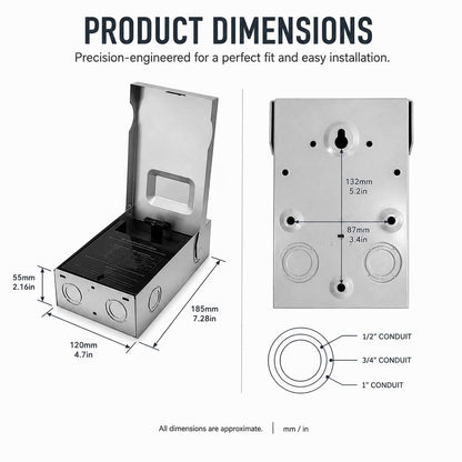 HyperionFlo Essentials 6-Pack 60A Non-Fused AC Disconnect Boxes, Pull-Out HVAC Disconnect Switches for Outdoor Air Conditioner Units
