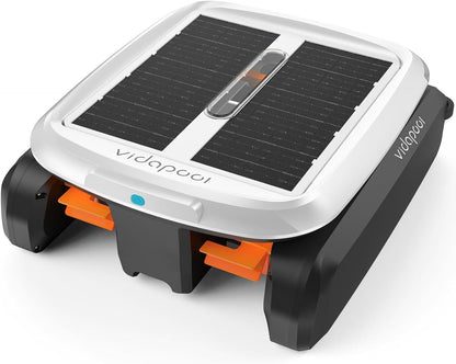 Solar Pool Skimmer Robot, Automatic Pool Surface Skimmer Cleaner, Dual Mode Solar Powered Pool Skimmer with Obstacle Avoidance, Day & Night Cleaning for All Swimming Pools-White