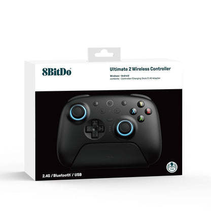 8Bitdo Ultimate 2 Wireless Controller for PC, Apple, Steam & Android, Black