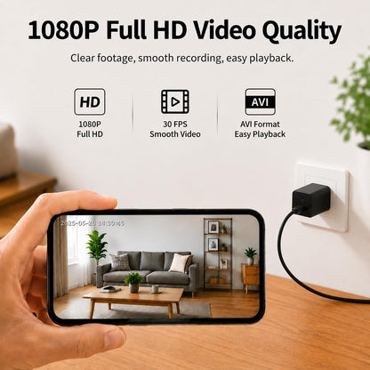 HyperionFlo Essentials 1080P Indoor Security Camera, Full HD 30FPS Monitoring Camera with Motion Detection, Continuous Recording, Loop Recording & 32GB Micro SD Card