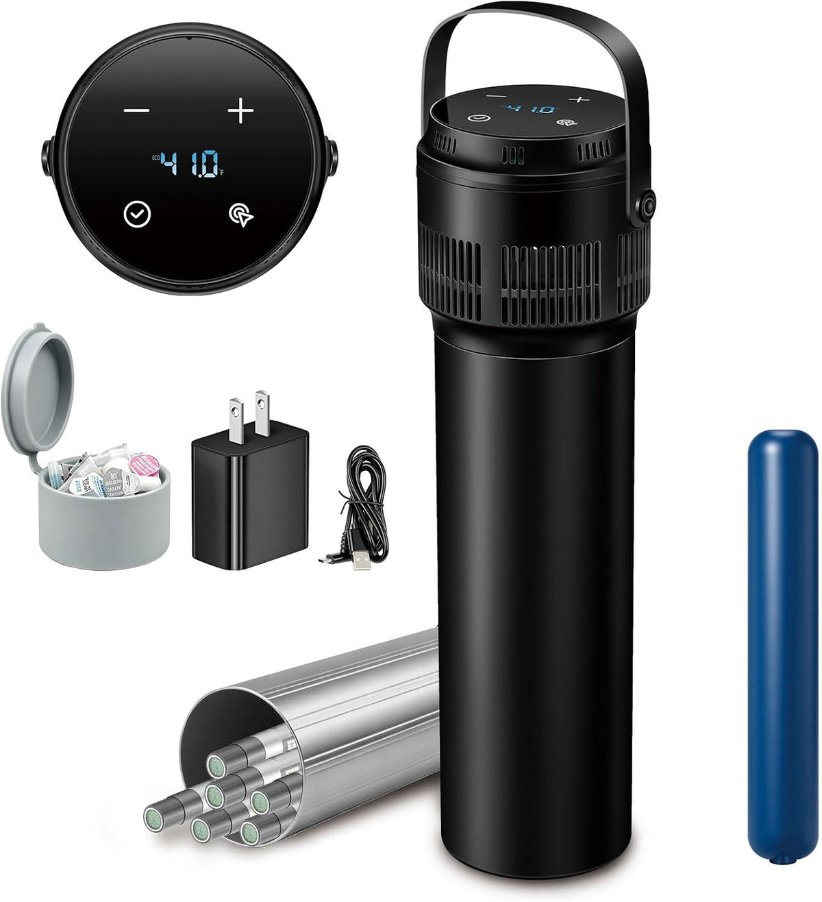 Sendowtek Insulin Electric Cooler Cup Case USB Powered Travel Battery Powered Cooler Cup for Medication 35-68℉ Temp Range, TSA Approved Wireless/Wired Usage Portable Mini Cooling Fridge
