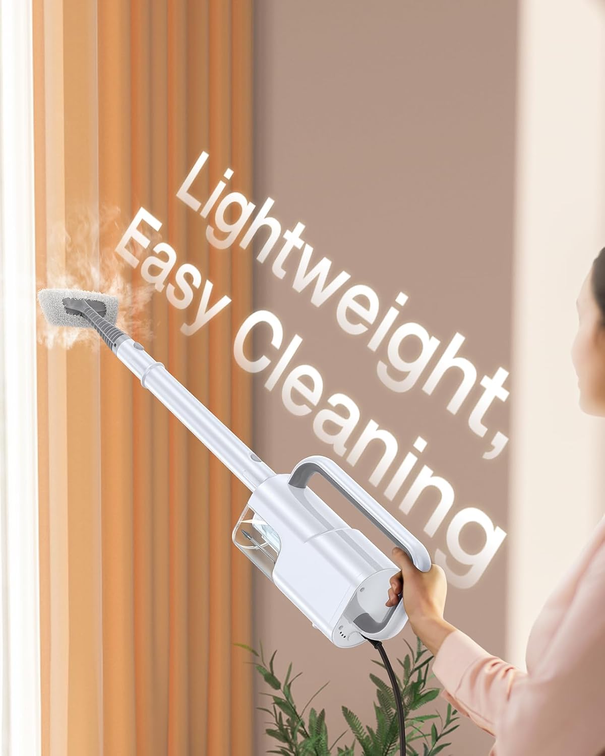 Steam Cleaner, 10-in-1 Detachable Handheld Steam Mop for Multi-Surface 350ml Tank,10s Heat-Up,248°F Steam Cleaner,2-Level Control,Swivel Head for Carpet,Floor,Tiles,BBQ grill,Car Accessories