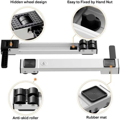 HyperionFlo Essentials Heavy Duty Appliance Rollers Adjustable 20–32 in