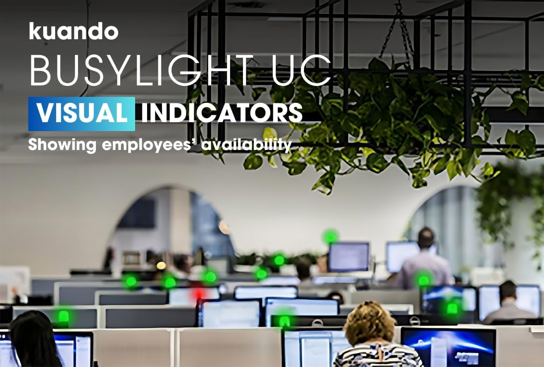 Kuando® Busylight UC Omega (15410) - Presence Light and Ringer - Busy Light for The Office - Free Busylight Software for Most UC Platforms and Softphones