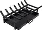 Fireplace Grate with Ash Pan & Log Holder, 20 inch Heavy-Duty Cast Iron,Fireplace Log Holder for Ash Catching, Log Holding,Fire Pit,Wood Burning Stove,Indoor Outdoor