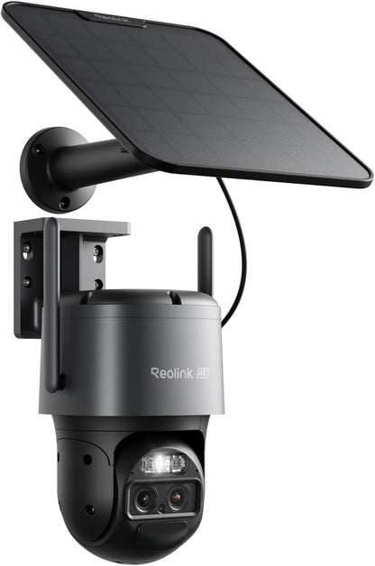 REOLINK TrackMix 4K Dual-Lens PTZ Solar Security Cameras Wireless Outdoor Auto Tracking, Color Night Vision, 360° Pan Tilt, 8X Hybrid Zoom, Smart AI Detection, No Subscriptions, Home Hub Compatible