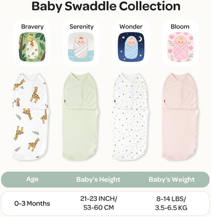 Momcozy Swaddles for Newborns, Quiet Fastener Swaddle for Infant 0-3 Months