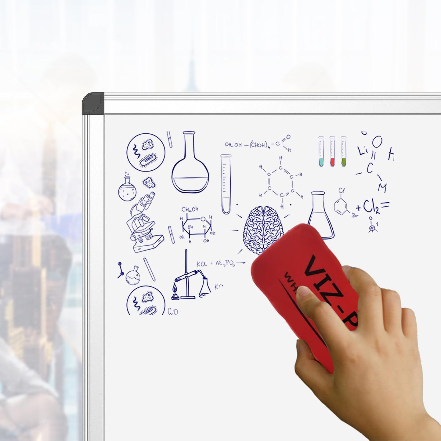 VIZ-PRO Magnetic Dry Erase Whiteboard 36 x 24 Inches