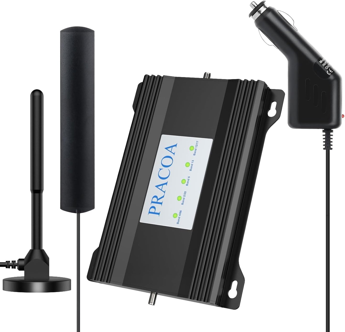 RV Cell Phone Signal Booster Car Truck RV Cell Phone Booster Car Vehicle SUV Support All Carriers AT&T T Mobile Verizon Signal Booster Car Cell Booster for RV 5G 4G LTE 3G Band 13/12/17/5/4/66/2/25